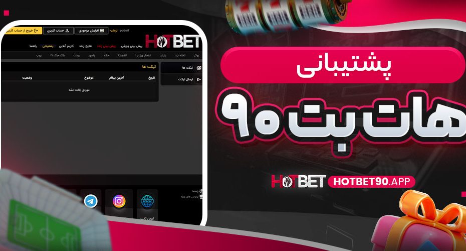 پشتیبانی هات بت ۹۰